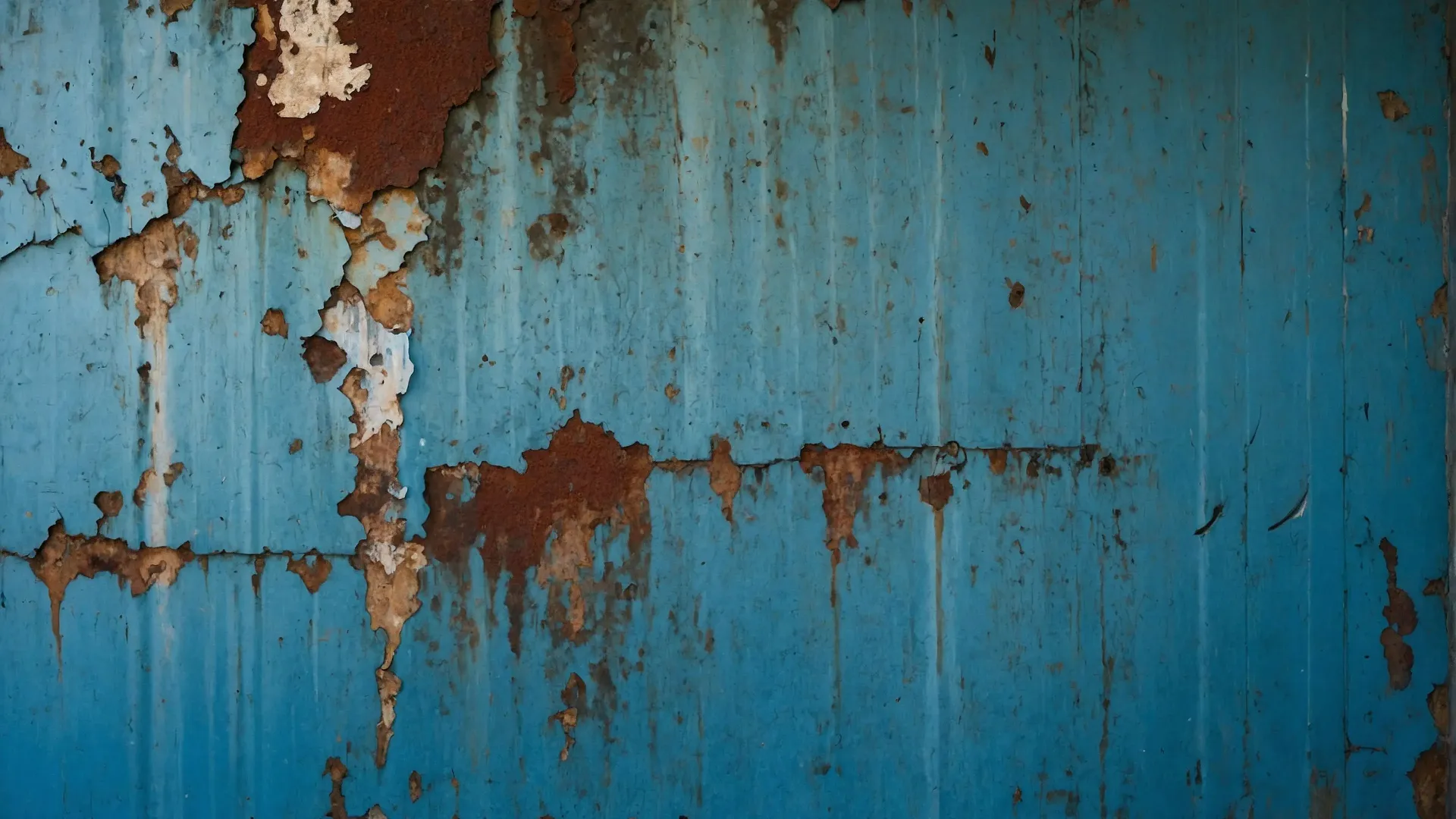 Rustic Charm on Blue Weathered Metal Background Image